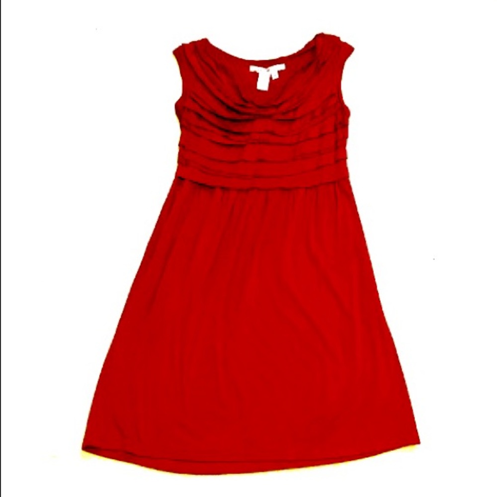 Max Studio Fit and Flare Ruby Red Dress